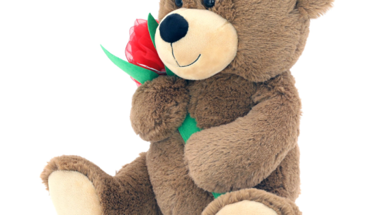 Oso de peluche con aroma a rosa de 13 pulgadas para el día de San Valentín