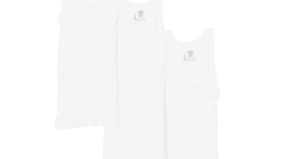 Hanes - Camiseta sin mangas para hombre, color blanco, paquete de 3