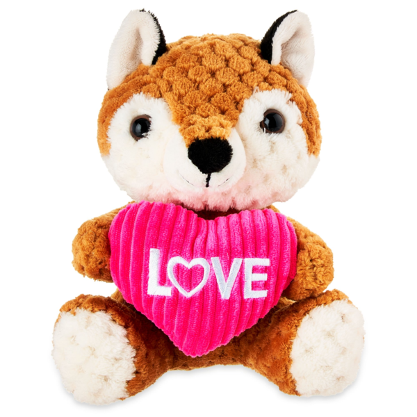 Forma de celebrar el día de San Valentín de peluche de Zorro de 7.5"