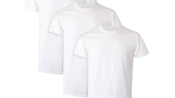 Hanes - Camiseta interior para hombre, color blanco, paquete de 3
