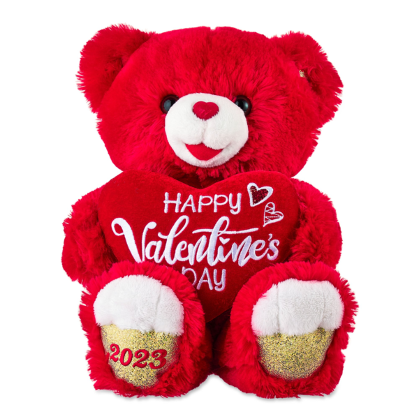 Manera de Celebrar! Día de San Valentín con cariñoso oso de peluche rojo