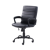 Silla de oficina de gerente con respaldo medio de cuero regenerado Mainstays, varios acabados - Imagen 5