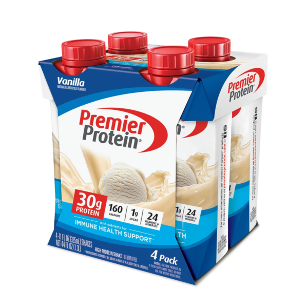 Batido de proteína Premier, vainilla, 30 g de proteína, 11 fl oz, 4 unidades