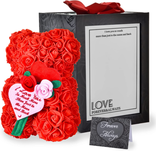 Regalos para el día de San Valentín de oso de rosas
