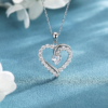 Billie Bijoux Collares de plata con dije de corazón de amor - Imagen 4