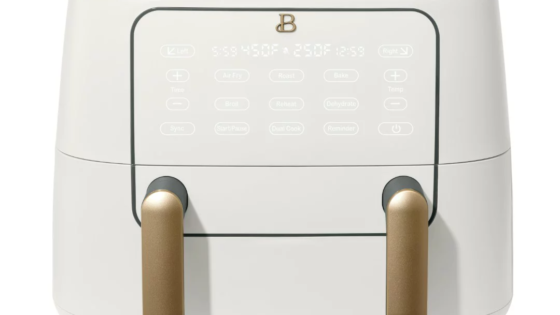 Hermosa freidora de aire 9QT TriZone, glaseado blanco