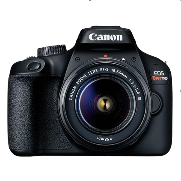 Cámara réflex digital Canon EOS Rebel T100 con kit de lentes de 18-55 mm